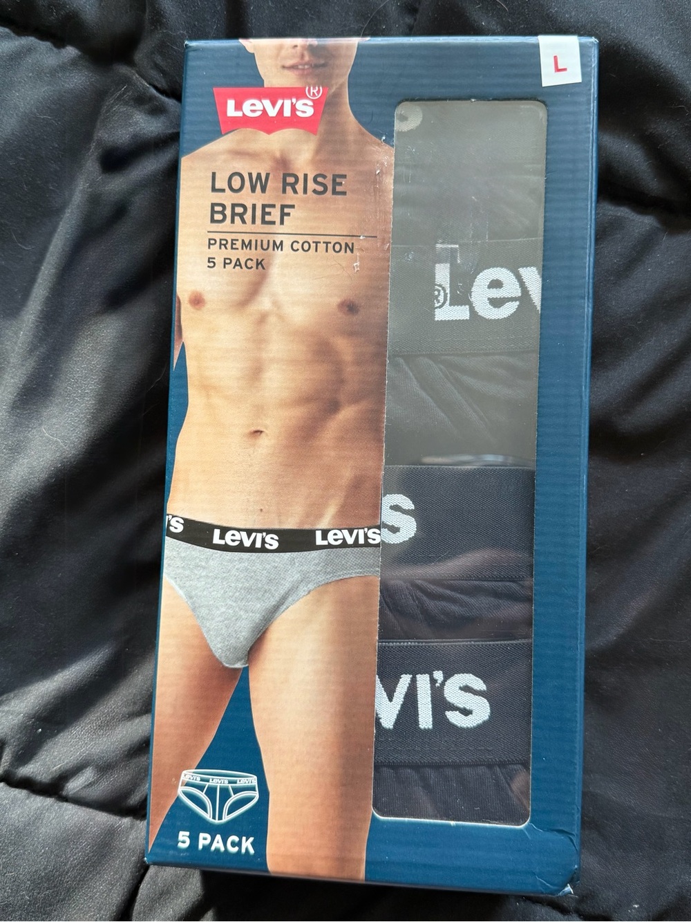 Levi's Men’s Low Rise Briefs Large 4-Pack – Black